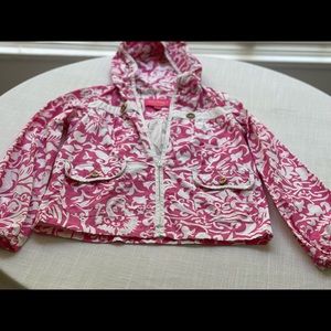 Girls Lilly Pulitzer Jubilee size 12 hooded jacket with pockets, zipper, lining